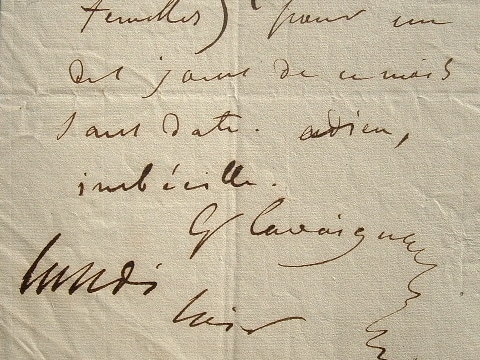 Truculente lettre de Godefroi Cavaignac à Arago.