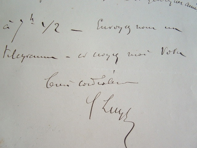Une invitation du médecin aliéniste Luys.