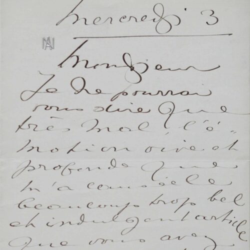 Anna de Noailles honoré par un article élogieux de Robert de Flers. – vue 2