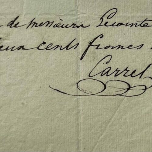Armand Carrel perçoit de l'argent de son éditeur Lecomte & Durey – vue 2