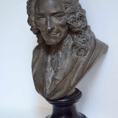 Beau buste de Voltaire par Caffieri, 1785 – vue 2