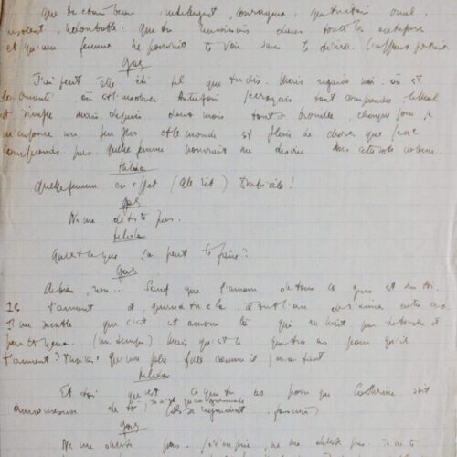 Brouillon de Sartre pour "Le Diable et le Bon Dieu" – vue 2