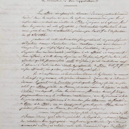 Les instructions du comte de Chambord au Bureau qu'il a mis en place – vue 2