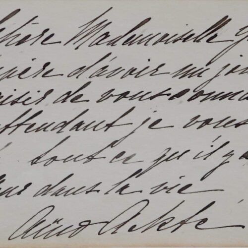 Charmante lettre de la soprano finlandaise Aïno Ackté – vue 2