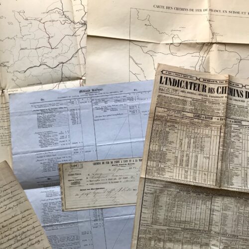 Dossier constitué de divers pièces relatives aux chemins de Fer – vue 2