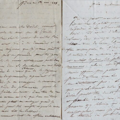 Belles lettres du peintre Claude Bonnefond à l'architecte Dardel – vue 2