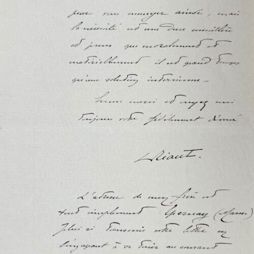 Émile Driant, le « capitaine Danrit » demande de l'aide pour son frère – vue 2