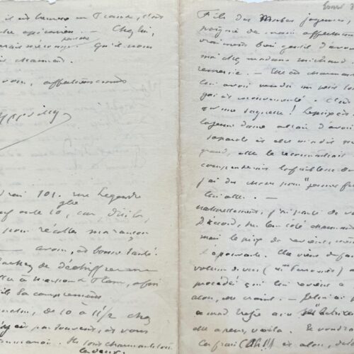 Longue et curieuse lettre d'Ernest d'Hervilly – vue 2