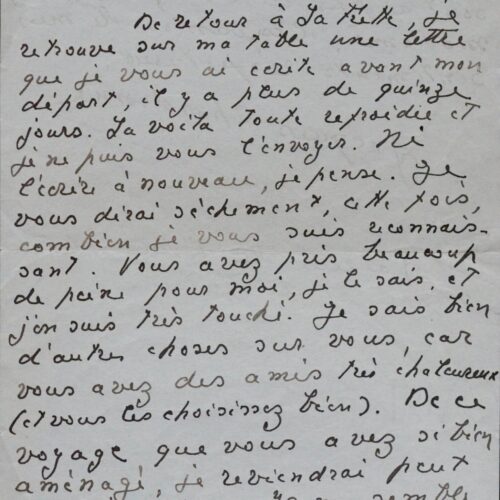 Jolie lettre de Jacques Chardonne – vue 2