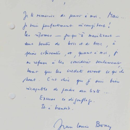Jean-Louis Bory se déclare incompétent – vue 2