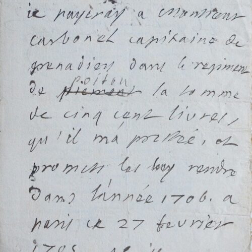 Les dettes de l'académicien Gaspard Abeille – vue 2