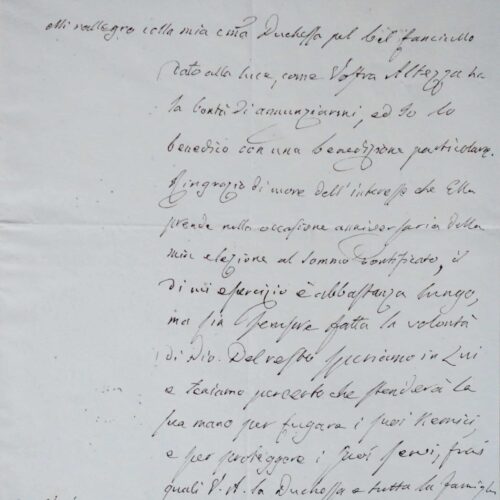 Lettre autographe signée du pape Pie IX – vue 2