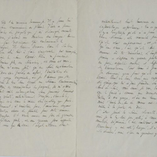 Longue et amusante lettre familiale d'Albert Samain, dans laquelle il évoque l'affaire Dreyfus – vue 2