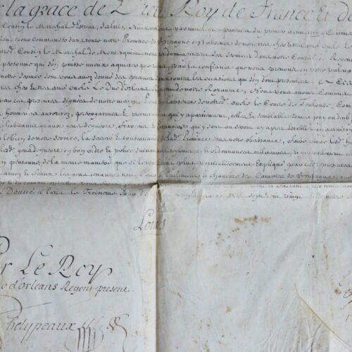 Louis XV octroie le commandement de la Bretagne au maréchal d'Estrées – vue 2