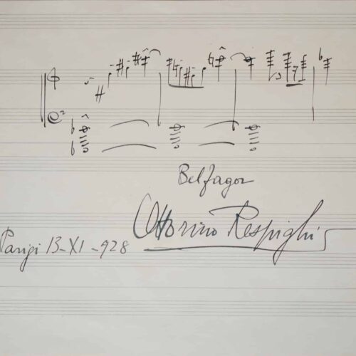 Portée de notes du Belfagor d'Ottorino Respighi – vue 2