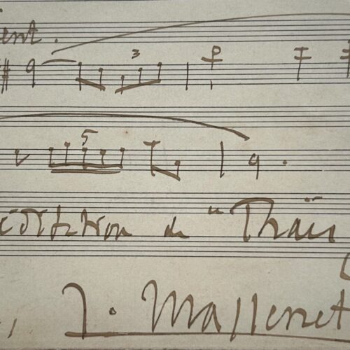 Quatre mesures du thème de La Méditation de Thaïs de Jules Massenet – vue 2