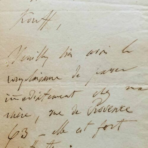 Lettre de Franz Liszt au docteur Koreff – vue 2