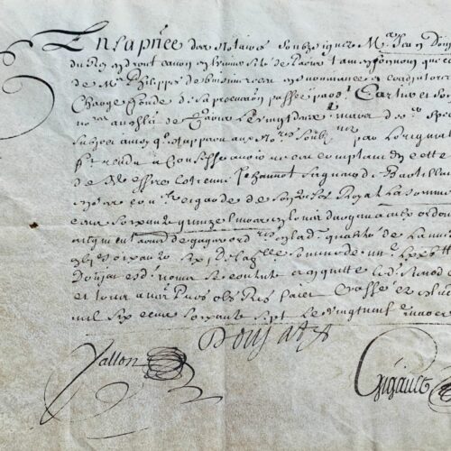 Rare document signé par l'académicien Jean Doujat (1667) – vue 2
