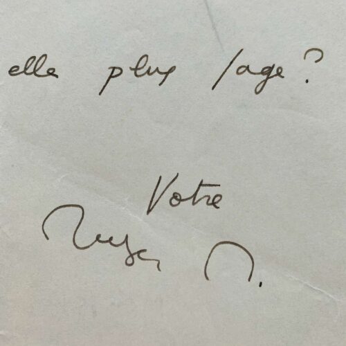 Ironique lettre de Roger Nimier à Jacques Chardonne