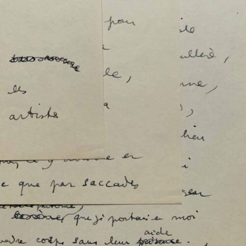 Manuscrit de Jean Cocteau présentant sa nouvelle pièce : L'Aigle à deux têtes