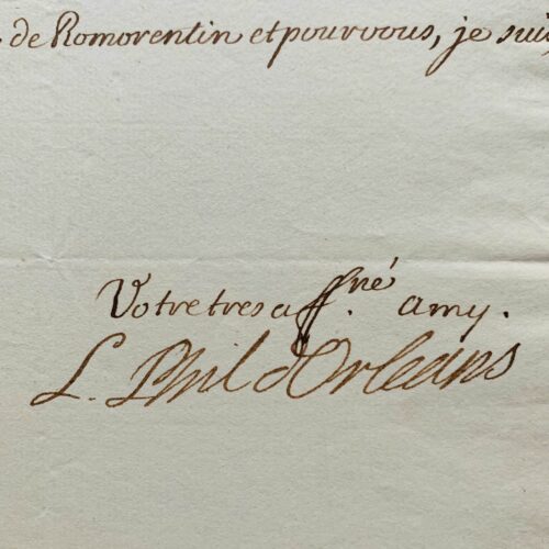Louis-Philippe d'Orléans, protecteur de Romorantin