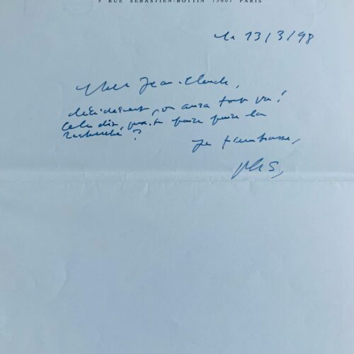 Billet de Philippe Sollers – vue 2