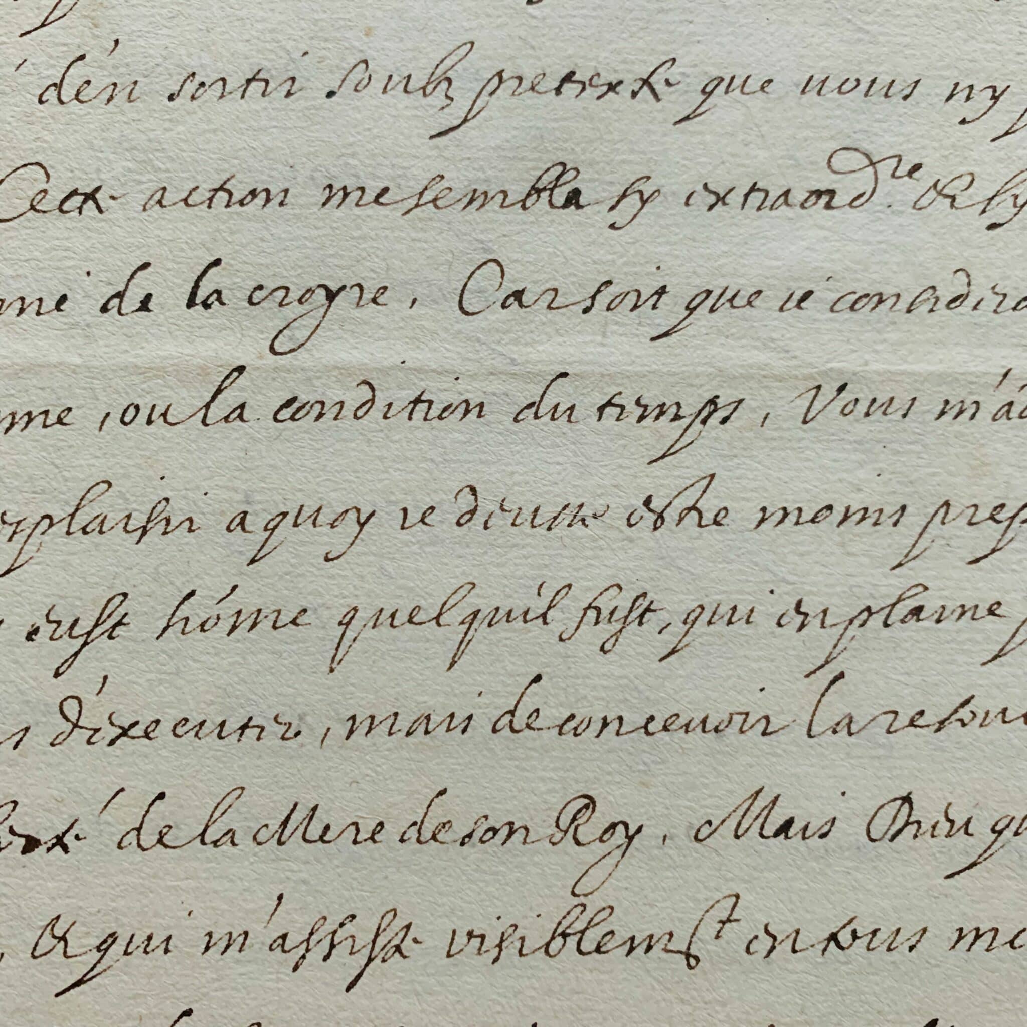 Copie d'époque d'une lettre historique de Louis XIII à Marie de Médicis