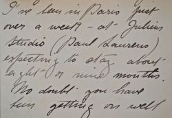 3 lettres du peintre anglais William Shackelton.
