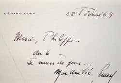 Gérard Oury meurt de peur avant la sorti du Cerveau.