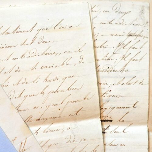 Bel ensemble de manuscrits du président du Conseil Eugène Duclerc.