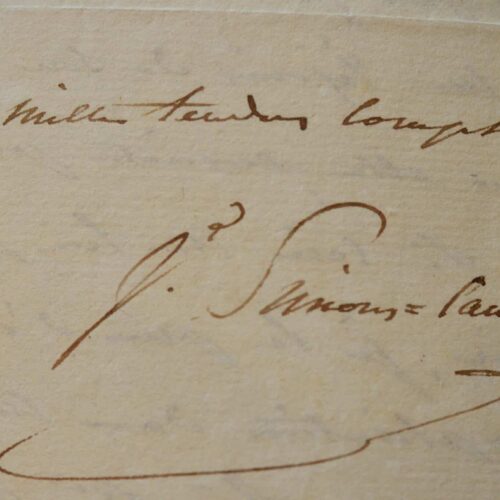 Charmante lettre de Julie Candeille.
