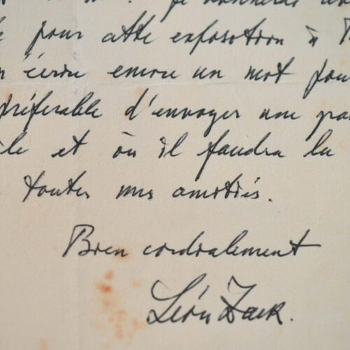 Le peintre et décorateur Léon Zack accepte d'exposer une toile.