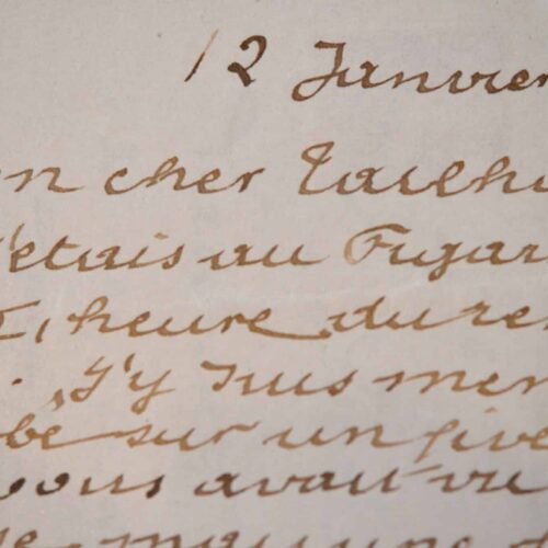 Belle lettre d'Émile Bergerat à Laurent Tailhade.