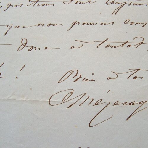 Brief des Komponisten Mézeray an Elwart.