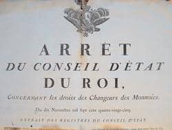 Les privilèges des changeurs de monnaies remis en question.