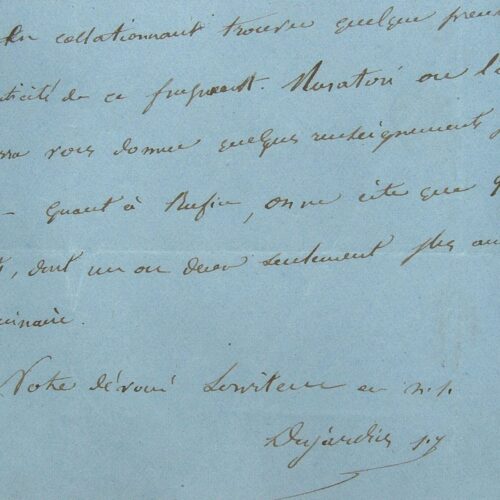 Pater Desjardins sucht nach Beweisen für die Echtheit eines Fragments.