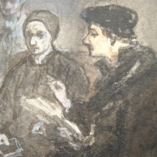 Etude pour le tableau Erasme et Charles Quint.