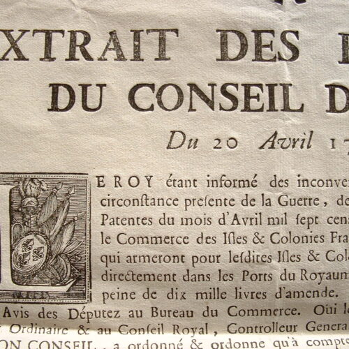 Réquisition des navires stationnés aux colonies.