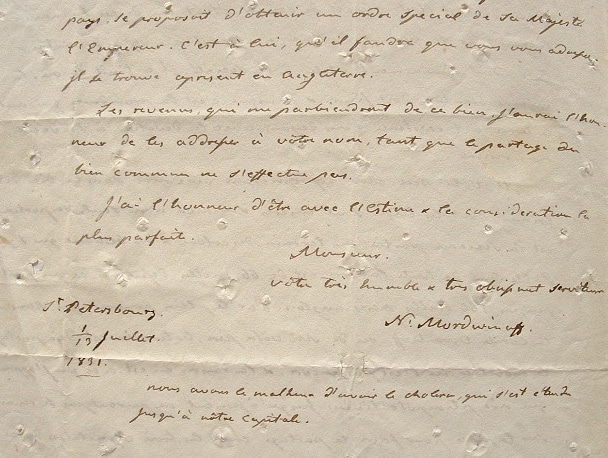 L'amiral Mordwinoff apprend la mort de Jeremy Bentham.