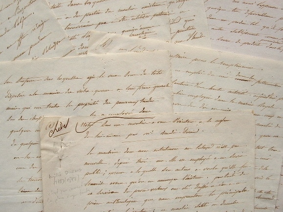 Rapport manuscrit sur les moulins à vent d'Amédé Durand.