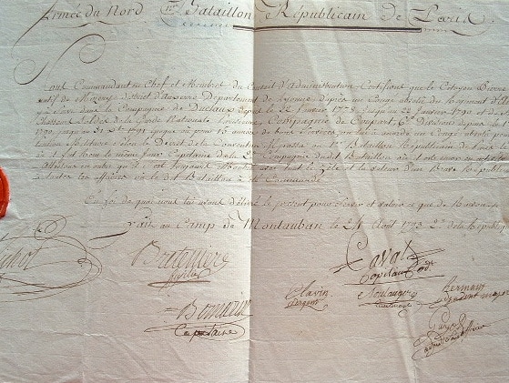 Le Bataillon Républicain de Paris accorde un congé.