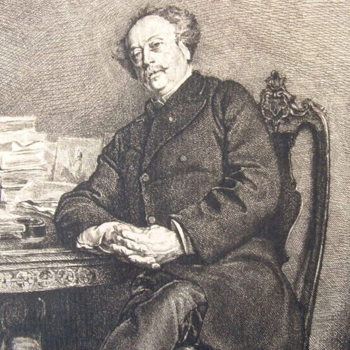 Portrait d'Alexandre Dumas fils par Meissonier.