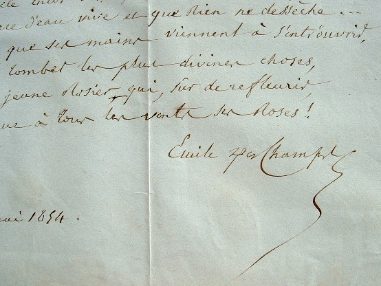 Poème du chantre du Romantisme, Emile Deschamps.