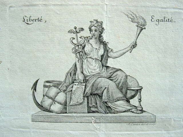 Belle vignette révolutionnaire d'Antoine Alexandre Cardon.