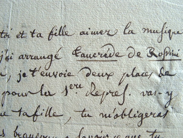 Le Mière de Corvey arrange la musique de Rossini.
