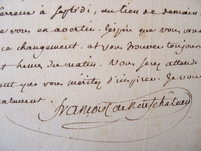 François de Neufchâteau repousse un rendez-vous.