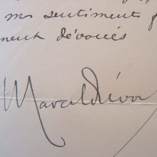 Marcel Prévost writes to Edouard Herriot.