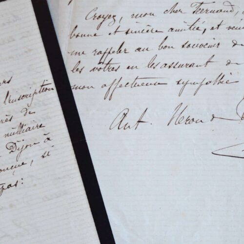 Antoine Héron de Villefosse se renseigne sur une inscription bourguignonne.