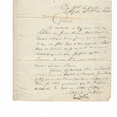 Un officier de l'armée de Sambre-et-Meuse appelle Lecourbe au secours.