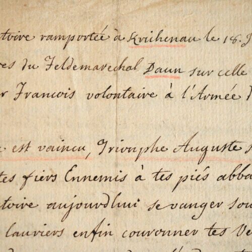 Poème sur la bataille de Kolin (Guerre de Sept Ans).